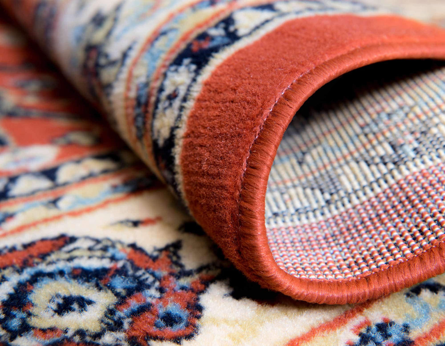 Unique Loom Sialk Hill Collection Area Rug - Washington (4' 1" x 6' 1" Rectangle, Terracotta/ Cream)