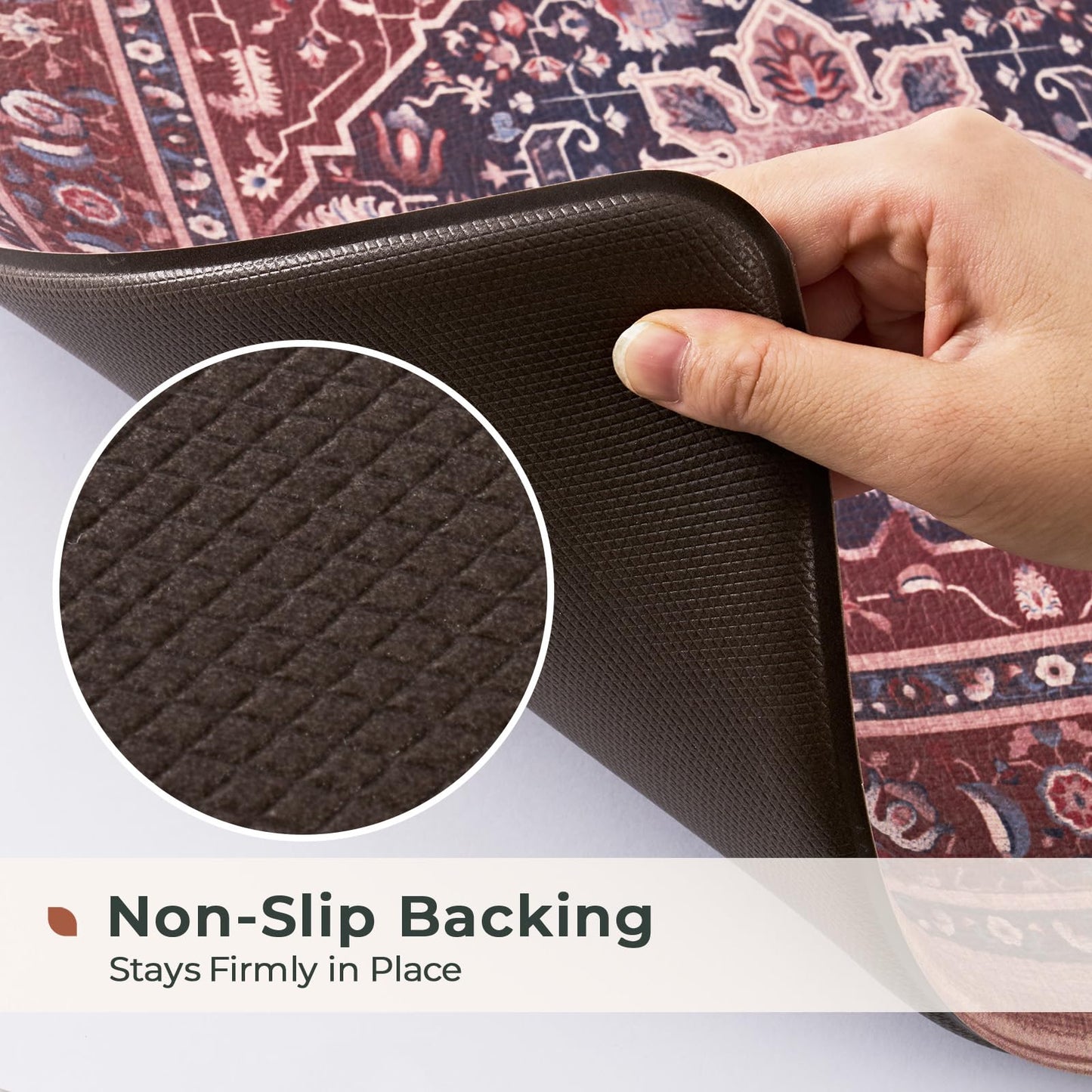 FRESHMINT Anti Fatigue Kitchen Mats Set 2 PCS, Waterproof & Non-Skid Medallion Kitchen Rugs, Cushioned Kitchen Floor Mats for Standing Washable Comfort Kitchen Runners for Lanudry, Office, Sink