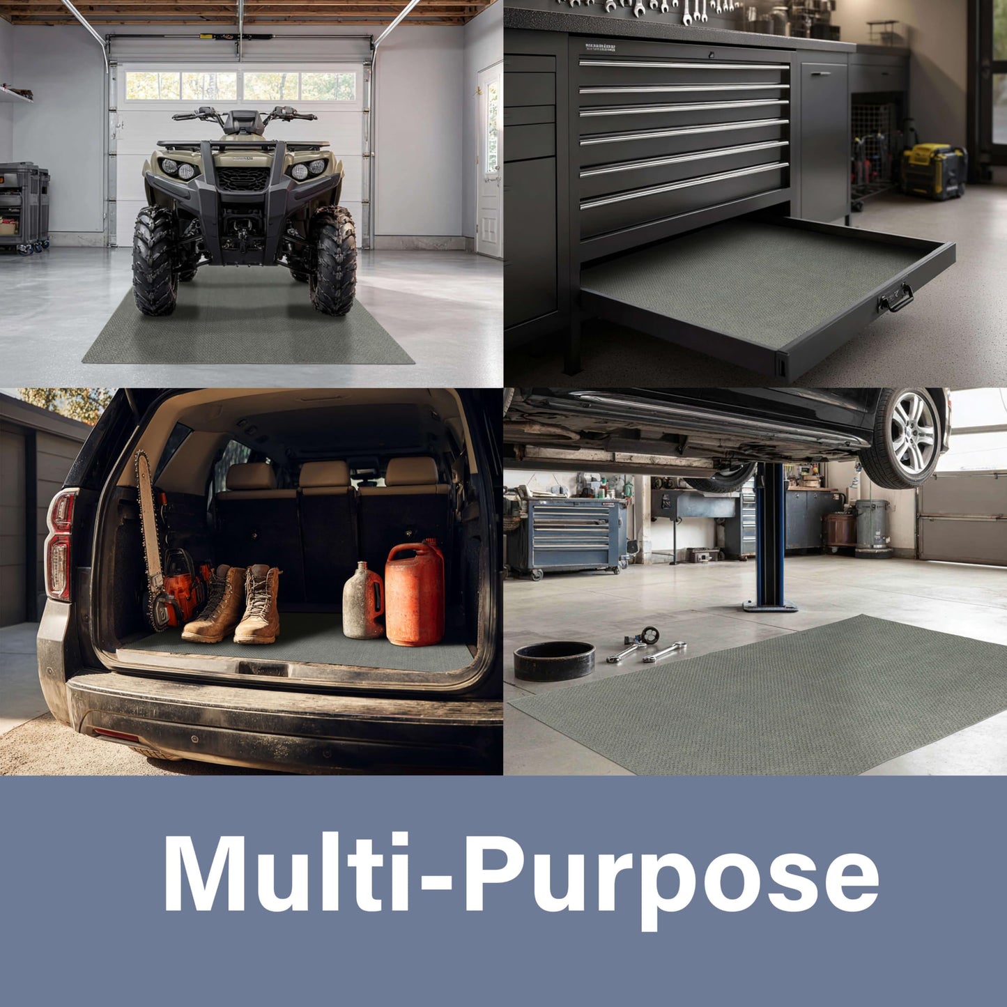 Mohawk Home Utility Mat Moisture Barrier Utility Solid Gray 5' X 7' Other Perfect for Kitchen, Living Room, Kids Room, Dining Room, Hallway, Office, Garage, Entryway, Bathroom, Laundry Room