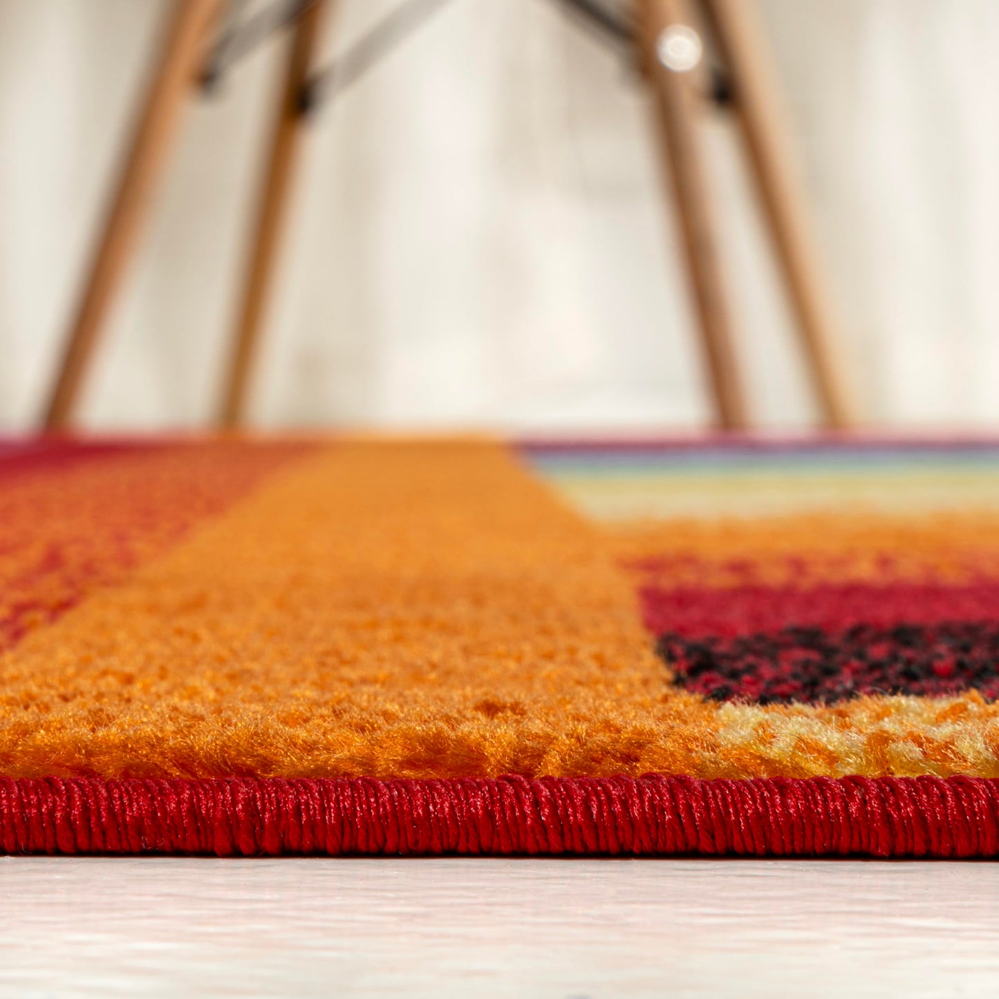 JONATHAN Y Retro Rainbow Stripe Multi Indoor Area Rug 8x10, Contemporary, Casual, Coastal, Easy-Cleaning for Living Room, Bedroom, Kitchen, Pet Friendly, Non-Shedding (DZC102A-8)