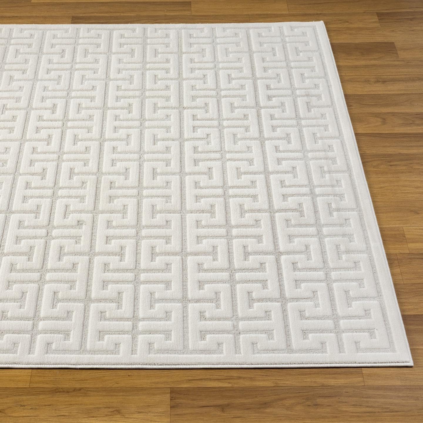LUXE WEAVERS Modern Geometric Trellis Cream 6x9 Area Rug