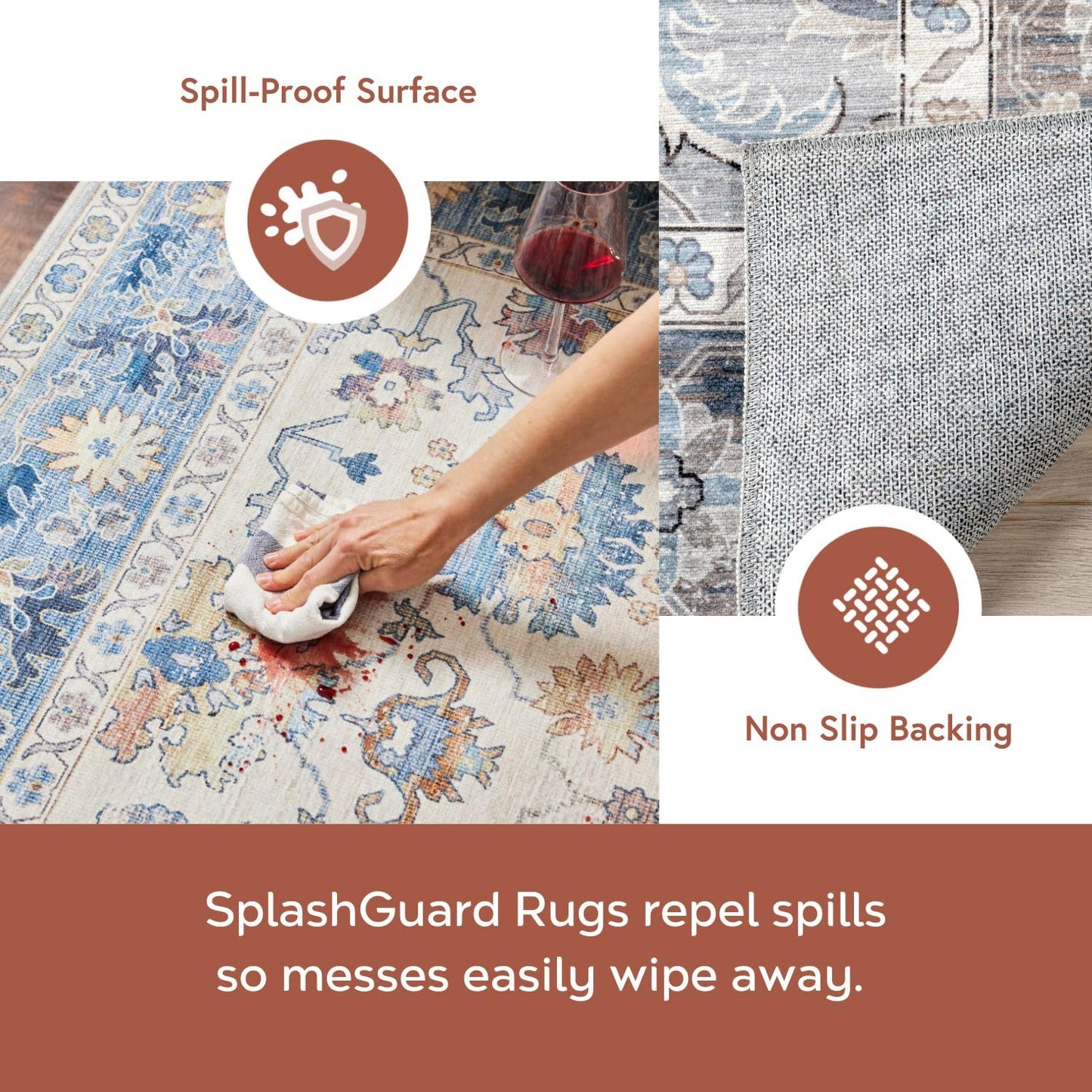 nuLOOM Splashguard Rora Sage/Ivory, 8' x 10', Soft and Cozy, High Traffic, Stain Resistant, Easy Clean, Durable, Machine Washable Area Rug for Bedroom, Living Room, Dining Space, Den, Foyer, Entryway
