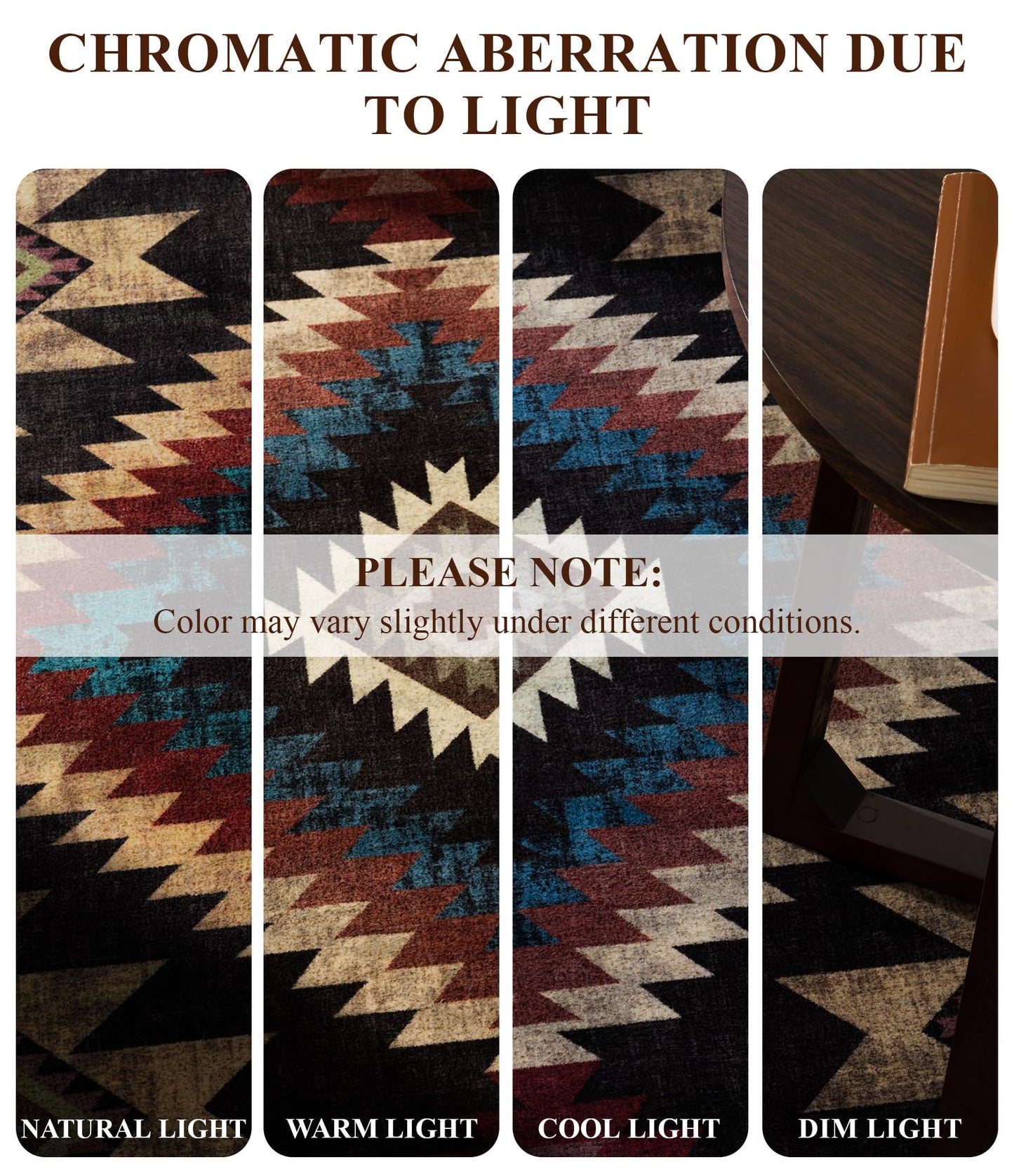 YIHOUSE Rustic Cabin Area Rug for Bedroom 5x7,Machine Washable Lodge Bear Rug,Non-Slip Low Pile Print Pattern Western Rug for Living Room