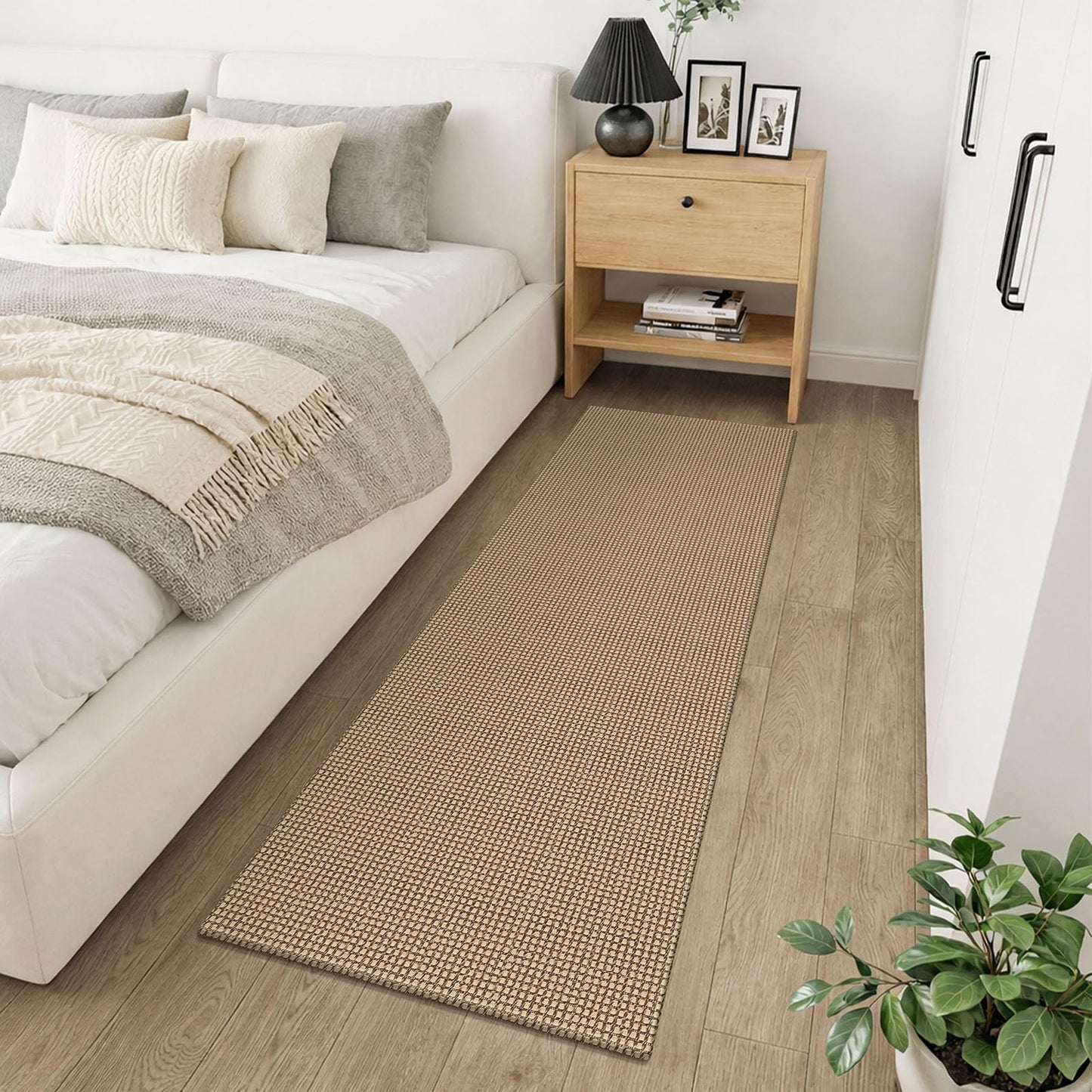 KOZYFLY Boho Runners for Hallways 2x6 ft Washable Kitchen Runner Non Slip Rubber Backed Hall Runners Cotton Entryway Runner Rugs for Indoor Backdoor Bedroom Kitchen, Orange Beige/Tan/Brown