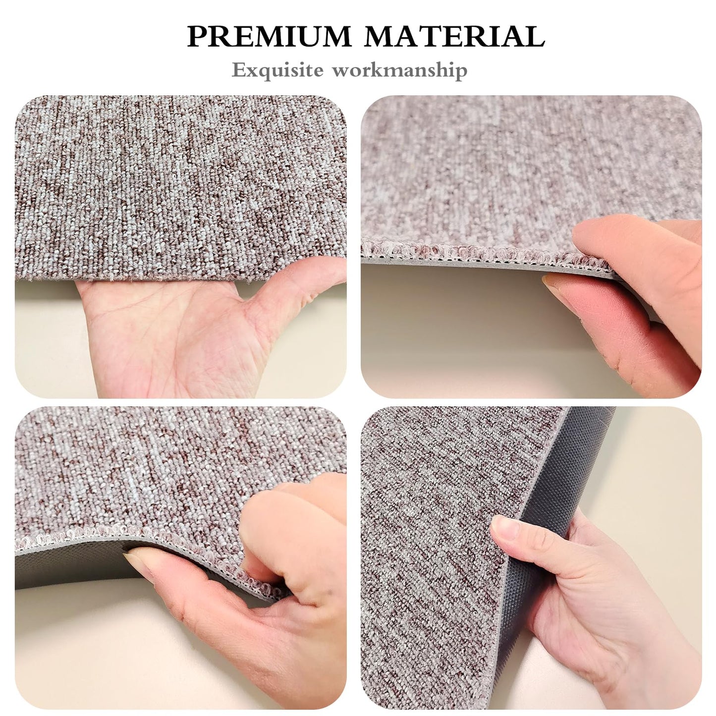 16-Pack 20"x20" Carpet Tiles, Non-Adhesive Soft Padded Floor Squares with Seamless Look for Home, Office, Indoor & Outdoor Use (43 Sq Ft) (J1)