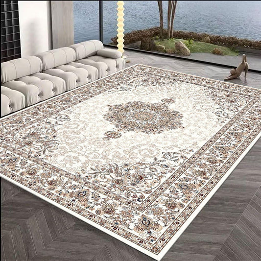 WuFulon Boho Tribal Area Rug - 6x9 Soft Large Bedroom Rugs Dining Room Mat, Washable Indoor Carpet for Living Room, Printed Non-Shed Classroom Office Rug for Apartment Proch Dorm