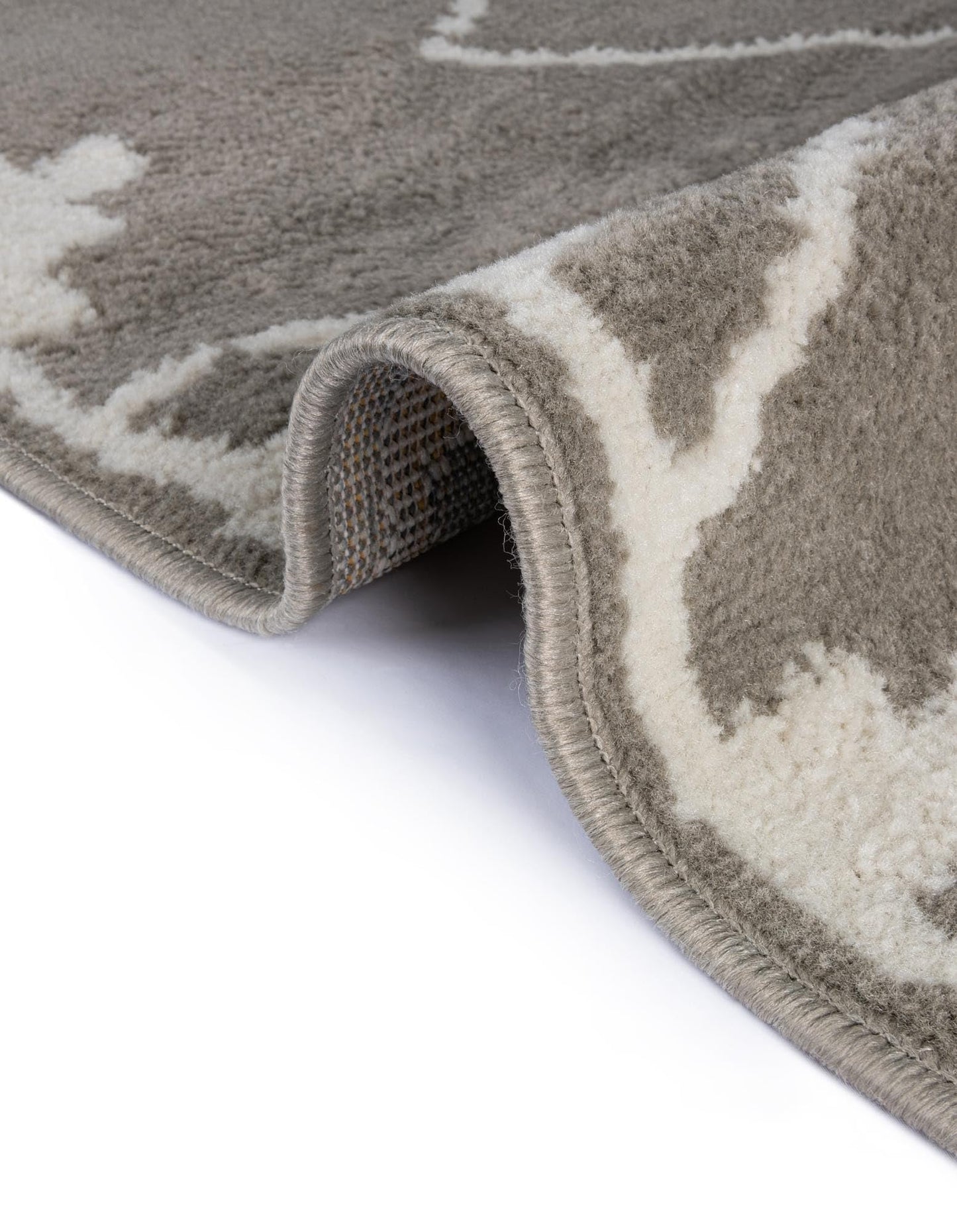 Rugs.com - Oslo Rug – 8 Ft Square Gray Stain-Resistant Area Rug – Modern Geometric Diamond Motif for Living Rooms, Bedrooms, and Home Offices