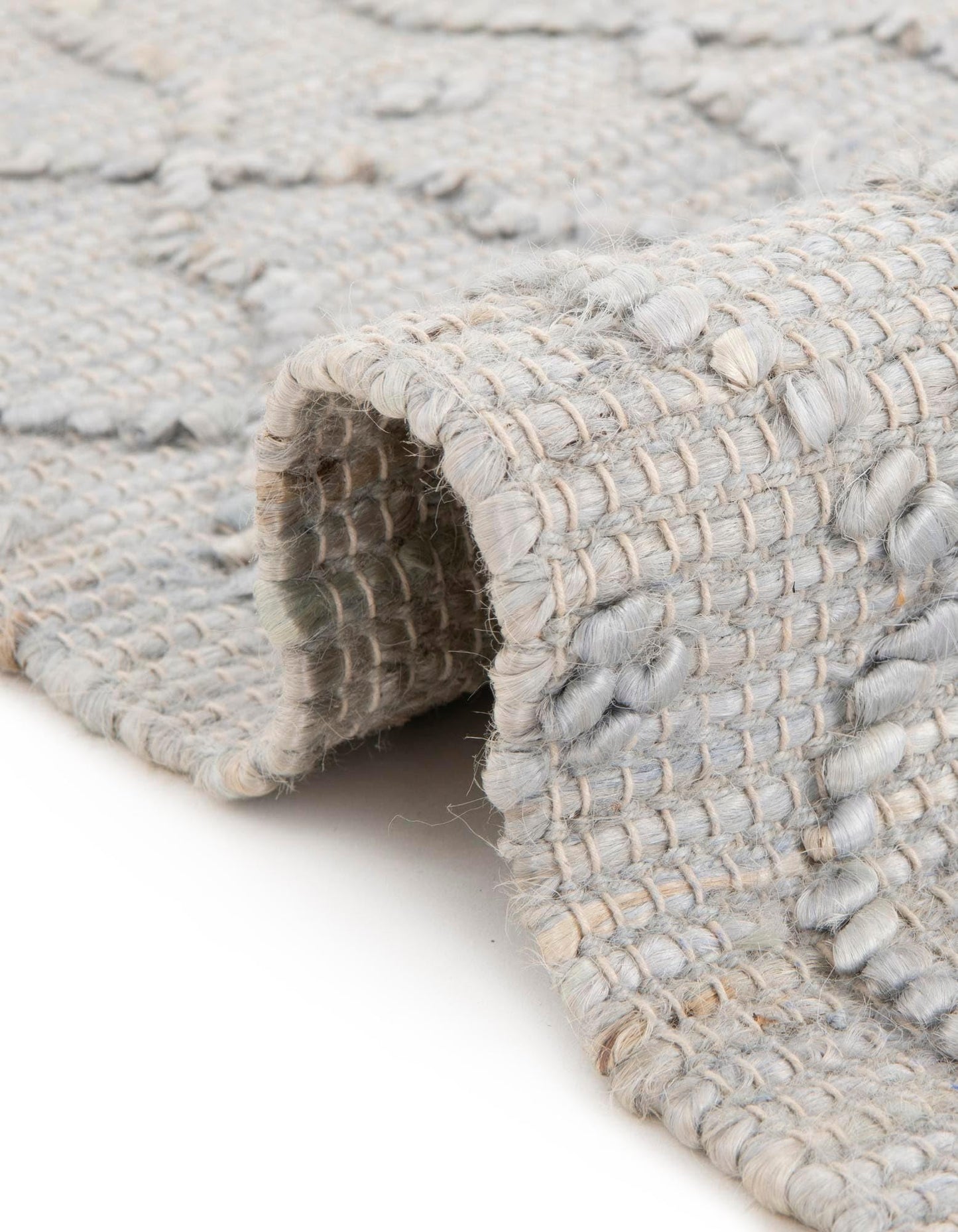 Rugs.com - Larsa Jute Rug – 6 Ft Runner Gray Hand Woven Jute Runner Eco-Friendly Texture for Hallways, Kitchens, and Entryways