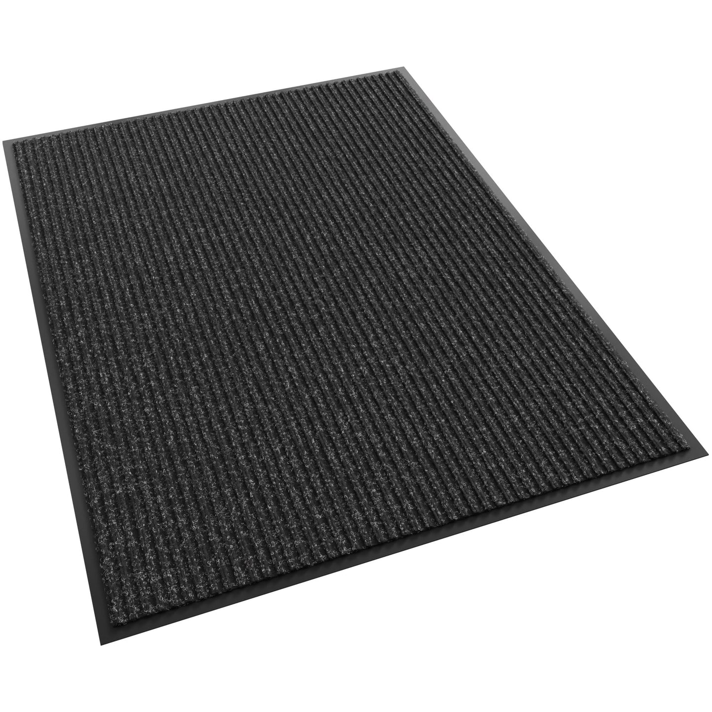 Futurwit Front Door Mat, 48" x 36" Heavy Duty Indoor Outdoor Doormat, Non-Slip Welcome Mats for Entryway, Rubber Backing Low Profile Commercial Door Mats, Black Stripe