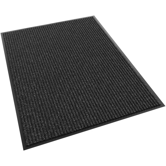 Futurwit Front Door Mat, 48" x 36" Heavy Duty Indoor Outdoor Doormat, Non-Slip Welcome Mats for Entryway, Rubber Backing Low Profile Commercial Door Mats, Black Stripe