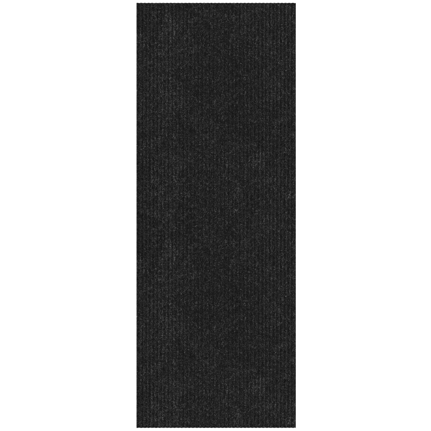 Ottomanson 2' x 10' Hallway Runner with Scraper Pile Extra Durable Non-Slip Rug Mat for Indoor & Outdoor Use - Ideal for Kitchen, Entryway, Patio & Garage - High-Traffic Carpet, Black