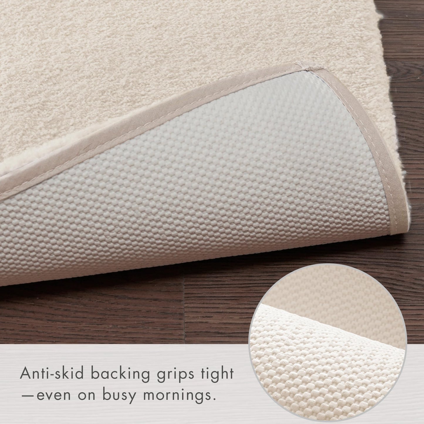 Madison Park Marshmallow Bathroom Rug Non Slip, Luxrurious Plush Bath Mat, Absorbent, Quick Dry, Spa Design Bath Room Décor, 20x30, Natural