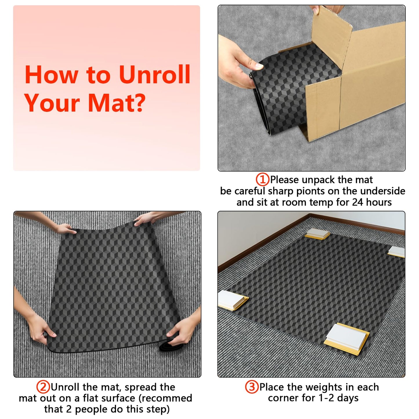 AiBOB Office Chair Mat for Carpet, 60"x48"Gaming Computer Desk Mat for Low Pile Carpet, Heavy Duty Floor Protector Mat for Rolling Chairs, Easy Glide Chair Mat for Home Office