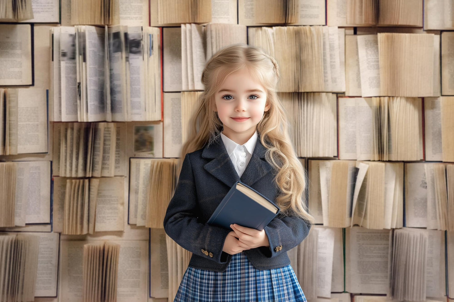Kate Vintage Book Photography Backdrop(7x5ft) & PVC Floor Mat(8x5ft)