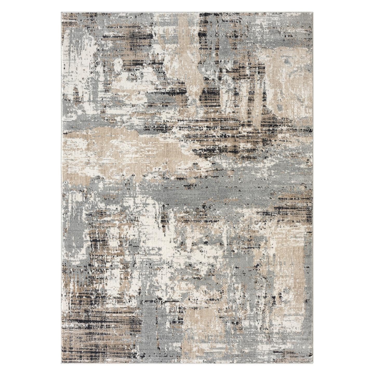 LUXE WEAVERS?Abstract Distressed Beige 8x10 Area Rug