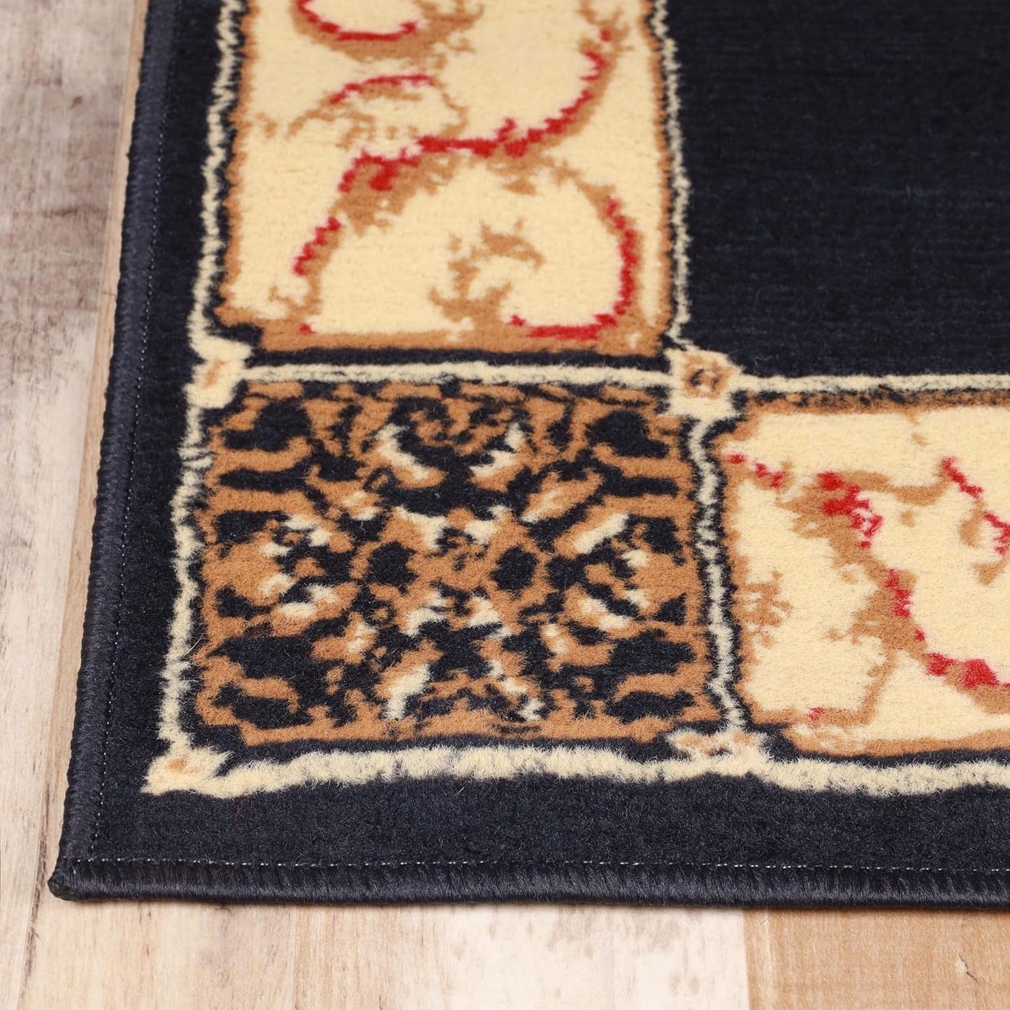 Superior Elegant Medallion Collection 8' x 10' Area Rug, Attractive Rug with Jute Backing, Durable and Beautiful Woven Structure, Floral Medallion Rug with Broad Border - Coffee