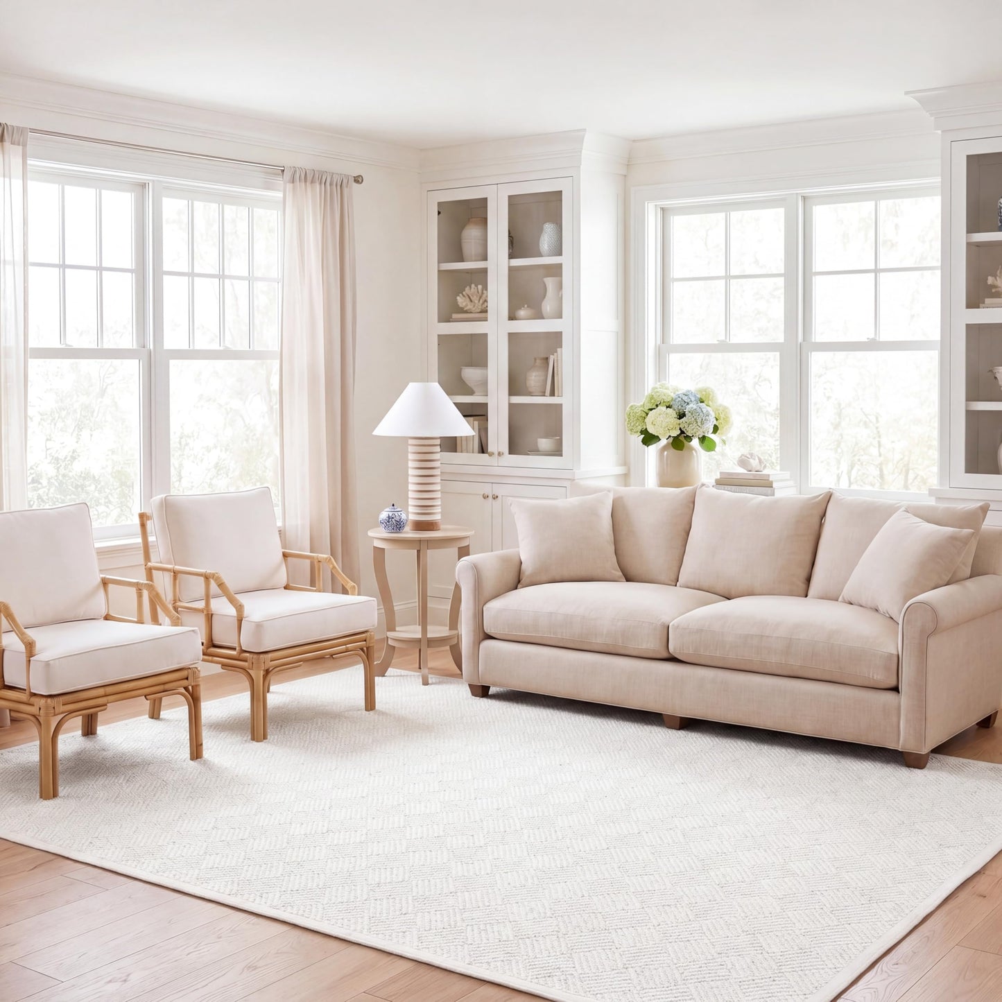 SAFAVIEH Natural Fiber Collection Area Rug - 9' x 12', Ivory, Handmade Wool & Jute, Ideal for High Traffic Areas in Living Room, Bedroom (NF487A)