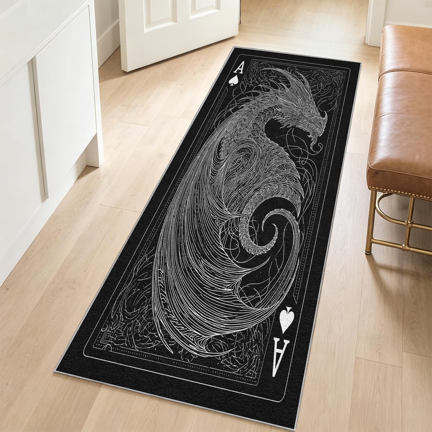 Dragon 4x8 Runner Rug Poker Runners for Entryway Kitchen