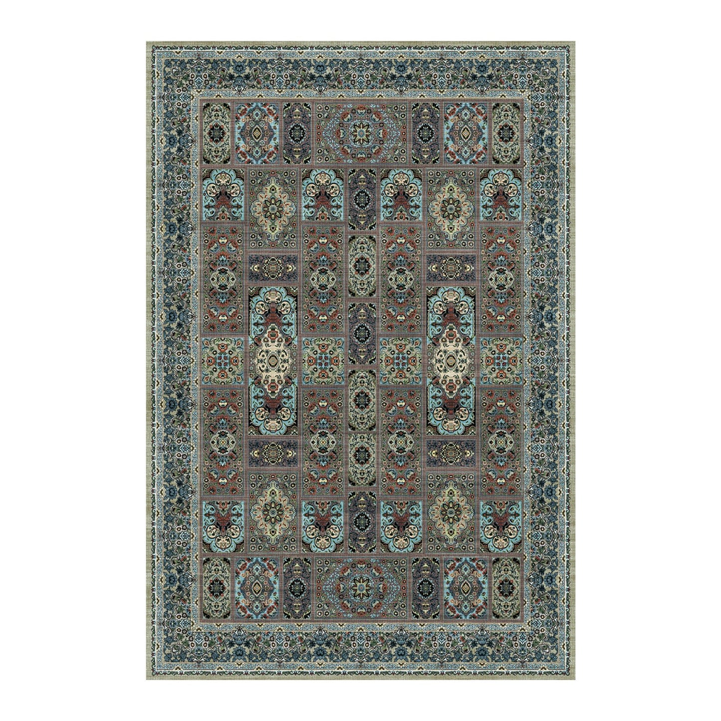 Kitogna 5x8 Area Rugs for Living Room, Foldable Soft Rugs for Under Table & Bedroom, Anti-Slip with Low Pile for Dining Room Easy to Store