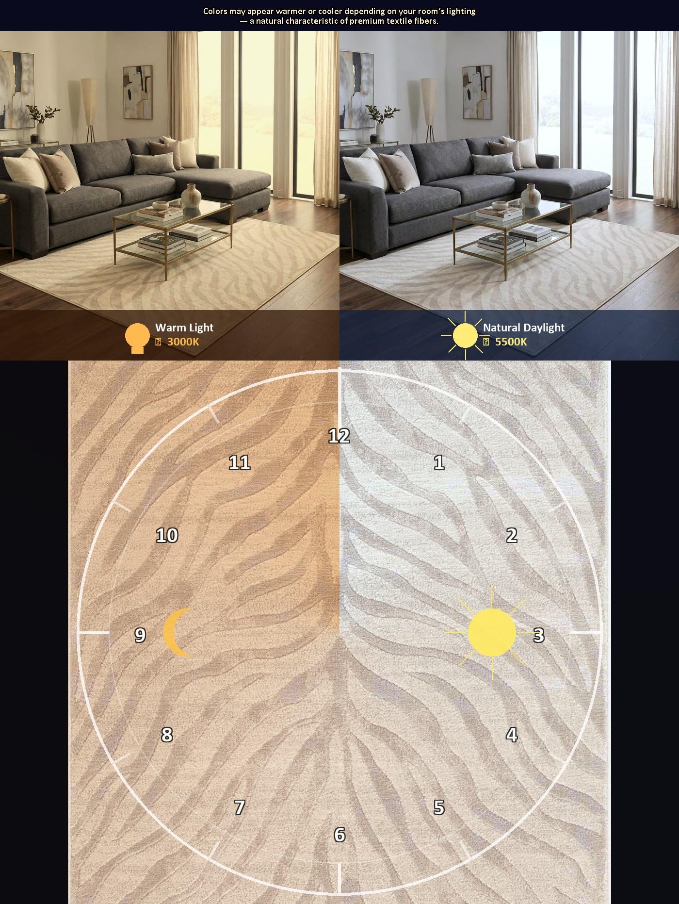 BoutiqueRugs Beige Zebra Contemporary 4x6 Area Rug Light Gray Taupe Animal Print Living Room Bedroom Dining Room Home Office Apartment 3'11" x 5'7" Stain Resistant Non-Shedding Pet Friendly