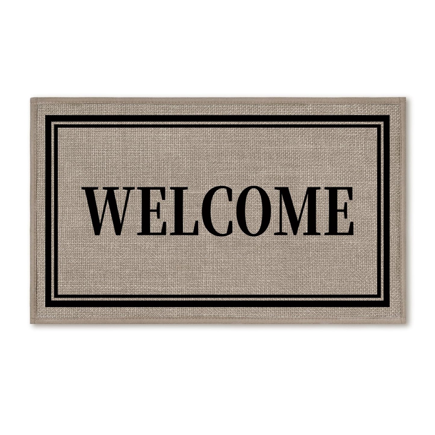 Artoid Mode Welcome Washable Doormat, Seasonal Decor Non Slip Low-Profile Absorbent Natural Rubber Back Door Mat 17x29 Inch