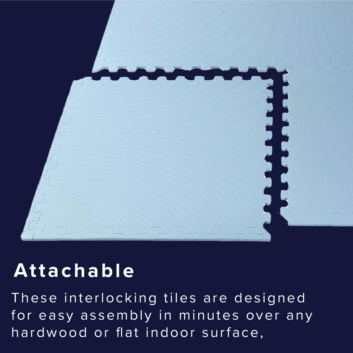 We Sell Mats 1/2-inch Multi-Purpose, Sky Blue, 100 Sq Ft (25 Tiles)