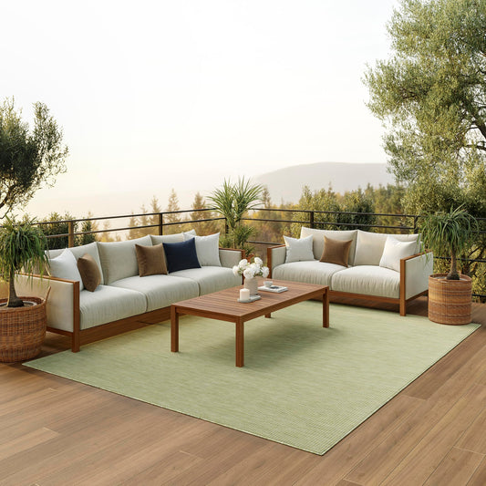 Nourison Home Positano Green 8' x 10' Area Rug - Easy Clean, Non Shedding, Bed Room, Living Room, Dining Room, Kitchen (8' x 10')