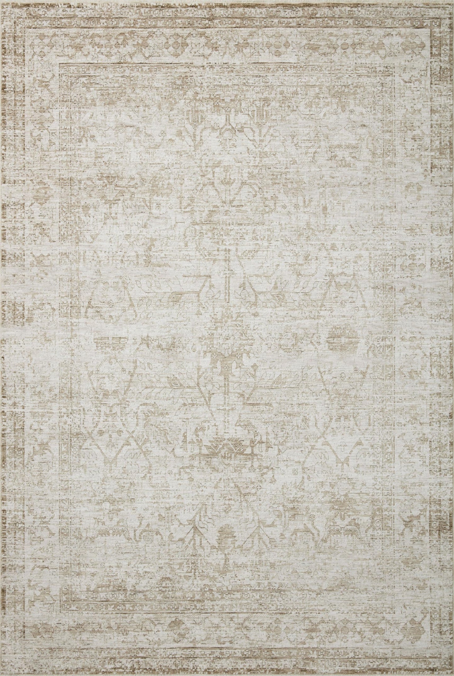Loloi Amber Lewis Honora Collection HON-01 Ivory/Natural 6'-7" x 9'-2" Area Rug