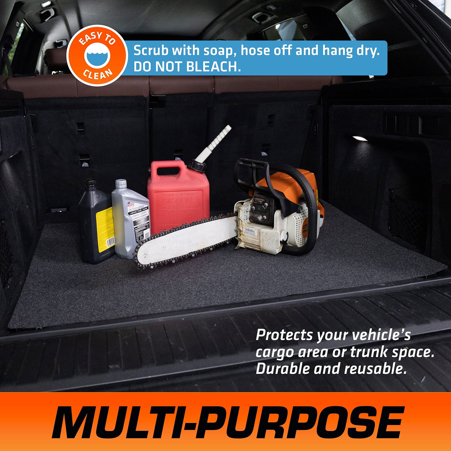 Armor All Premium Oil Spill Mat, Garage Floor Maintenance Mat (30" x 59"), Absorbent Oil Pad, Reusable, Washable, Durable, Waterproof Backing Contains Liquids, Protects Surface (USA Made)