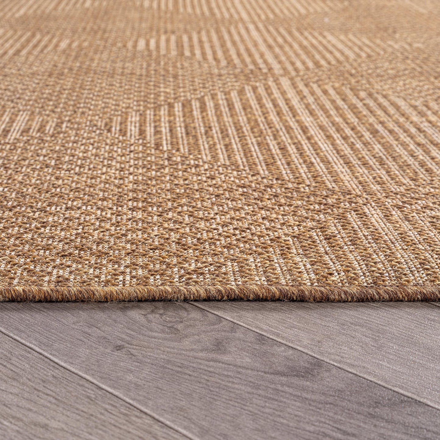 Rugshop Diamond Grid Indoor Outdoor Flat Woven Area Rug,Natural Jute-Style,Easy-Care Patio Rug for Backyard Porch Deck Balcony, 9' x 12' Sand/Natural