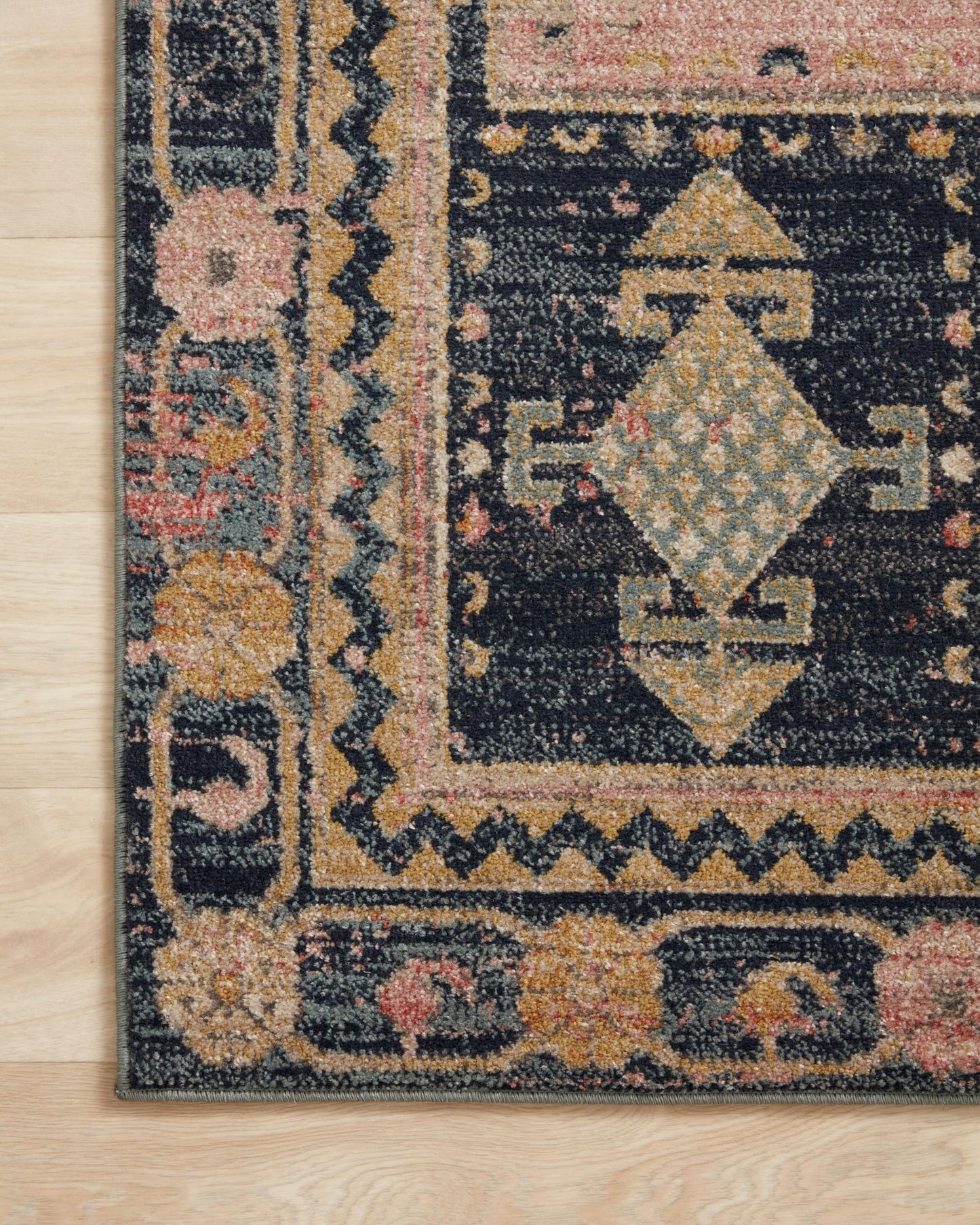 Loloi Jocelyn Collection JOC-06 Rose/Rose 5'-5" x 7'-6" .38" Thick Area Rug