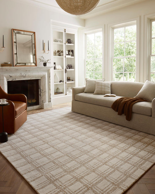 Loloi Chris Loves Julia Polly Collection POL-12 Cream/Sand 2'-3" x 3'-9" Accent Rug