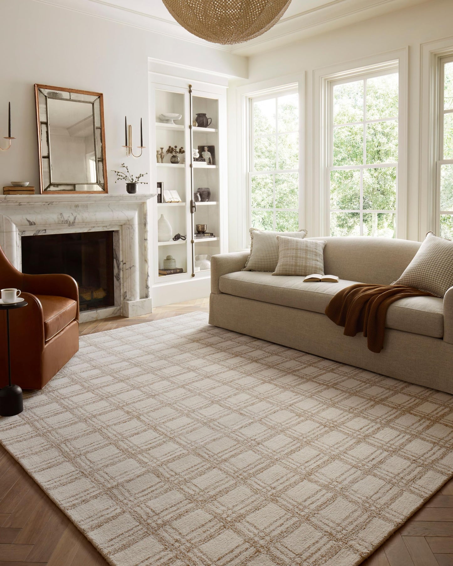 Loloi Chris Loves Julia Polly Collection POL-12 Cream/Sand 7'-9" x 9'-9" Area Rug
