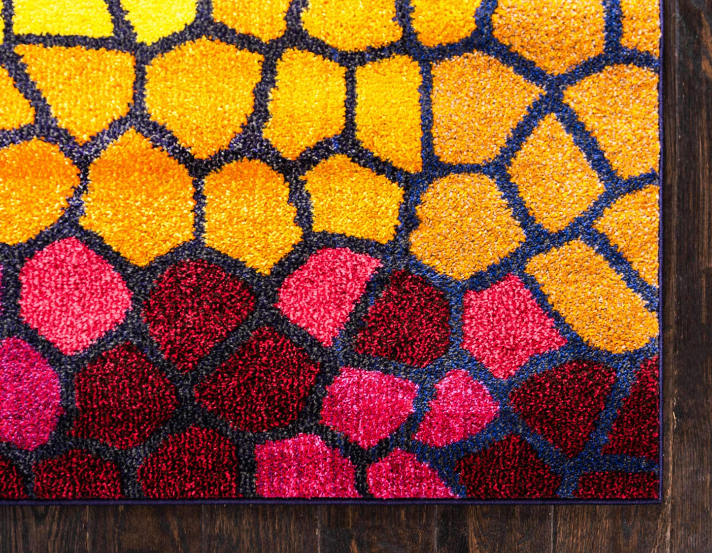 Unique Loom Estrella Collection Geometric, Abstract, Colorful, Modern, Mosaic Area Rug (9' 0 x 12' 0 Rectangular, Multi/Blue)