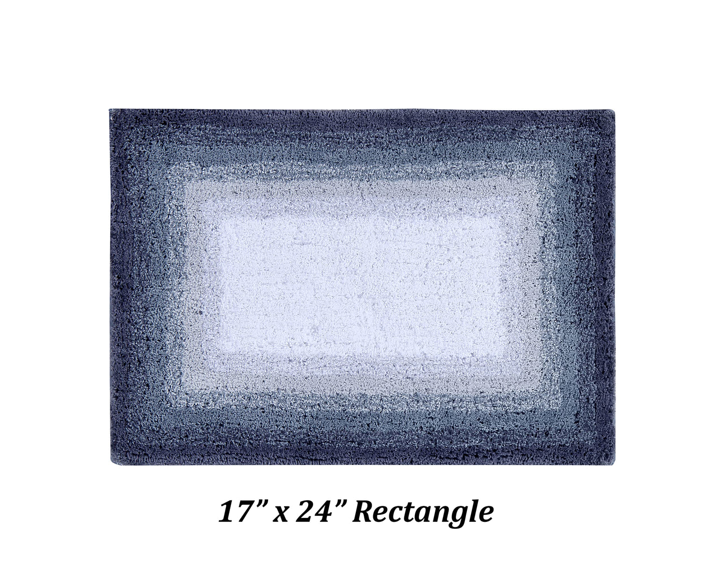 Better Trends Torrent Collection 100% Cotton 2 Piece Set (17" x 24" | 20" x 20") Bath Rug Set, Gray