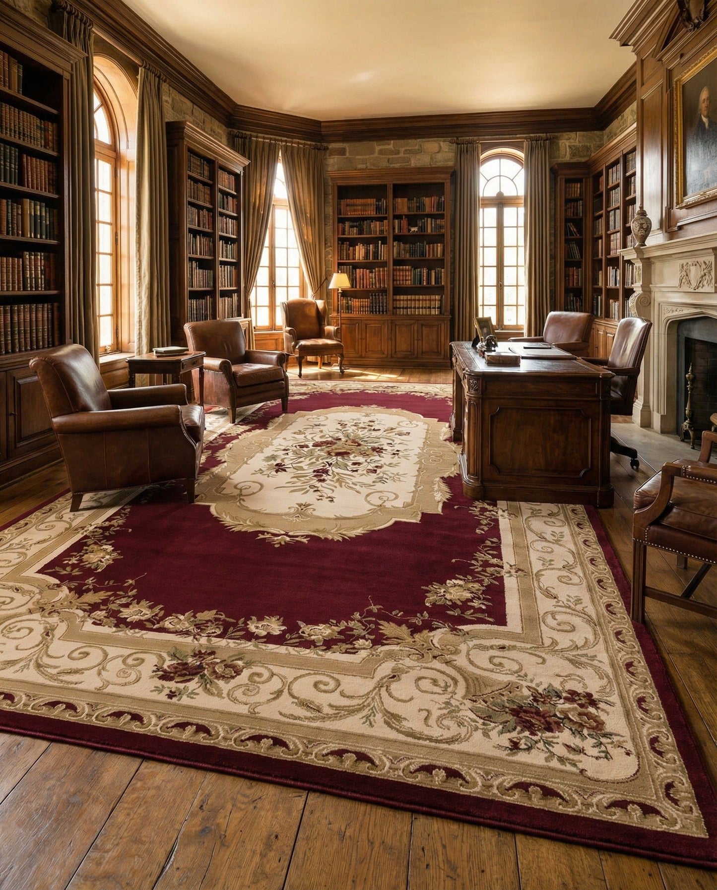 Rugs.com - Chateau Rug – 10' 6 x 16' 5 Red Traditional Area Rug – Perfect for Large Living Rooms, Dining Rooms, and Open Floorplans