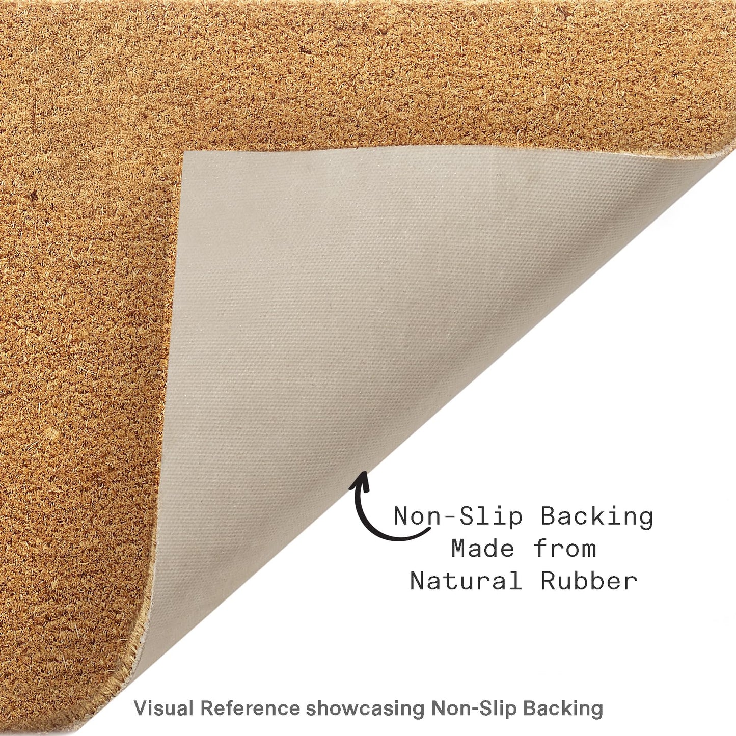 Fab Habitat Non Slip Doormat - Durable, Thin - Natural Coir & Rubber - Entryway, Front Door, Porch, Patio - Birds On Branch Doormat - 24" x 36" Non-Slip