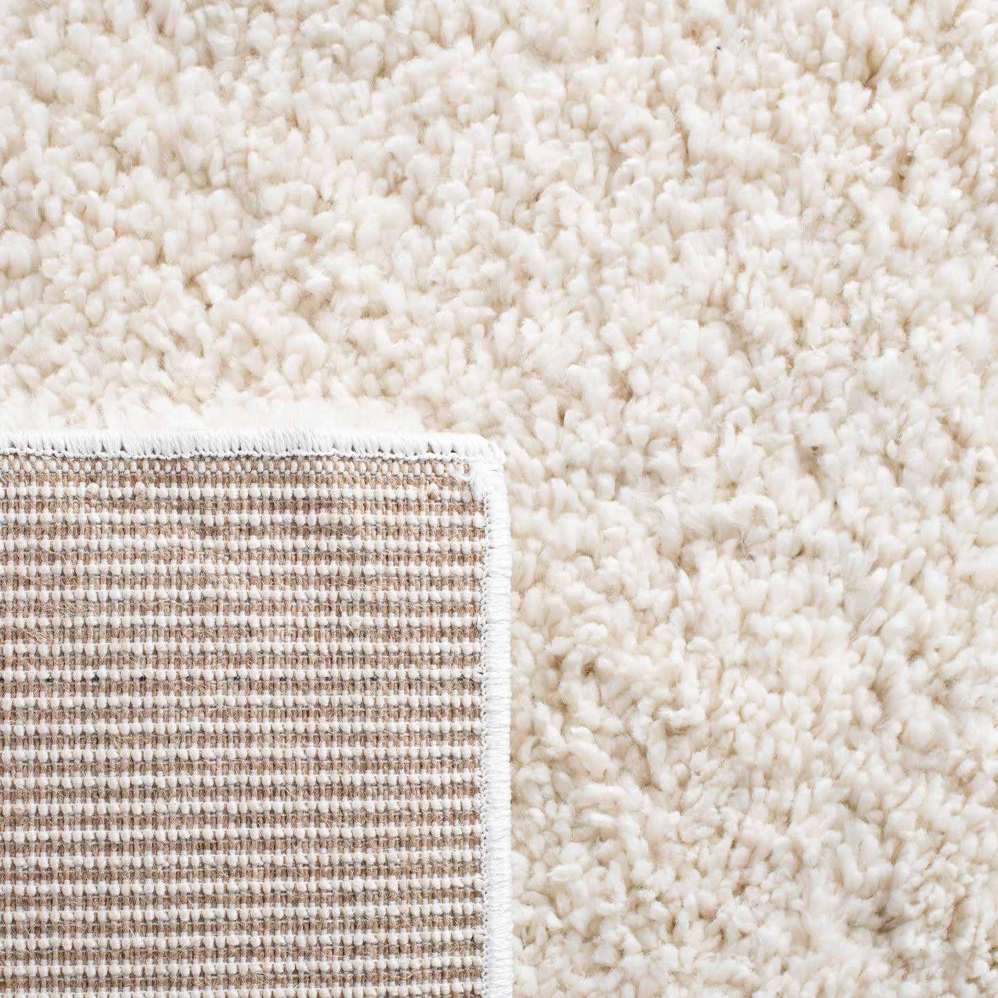 SAFAVIEH Area Rug 8x10 - August Shag Collection - Large - Ivory, Solid Pattern, Non-Shedding & Easy Cleaning, Plush Thick Pile, Ideal for Living Room, Bedroom, Dining Space (AUG900C)