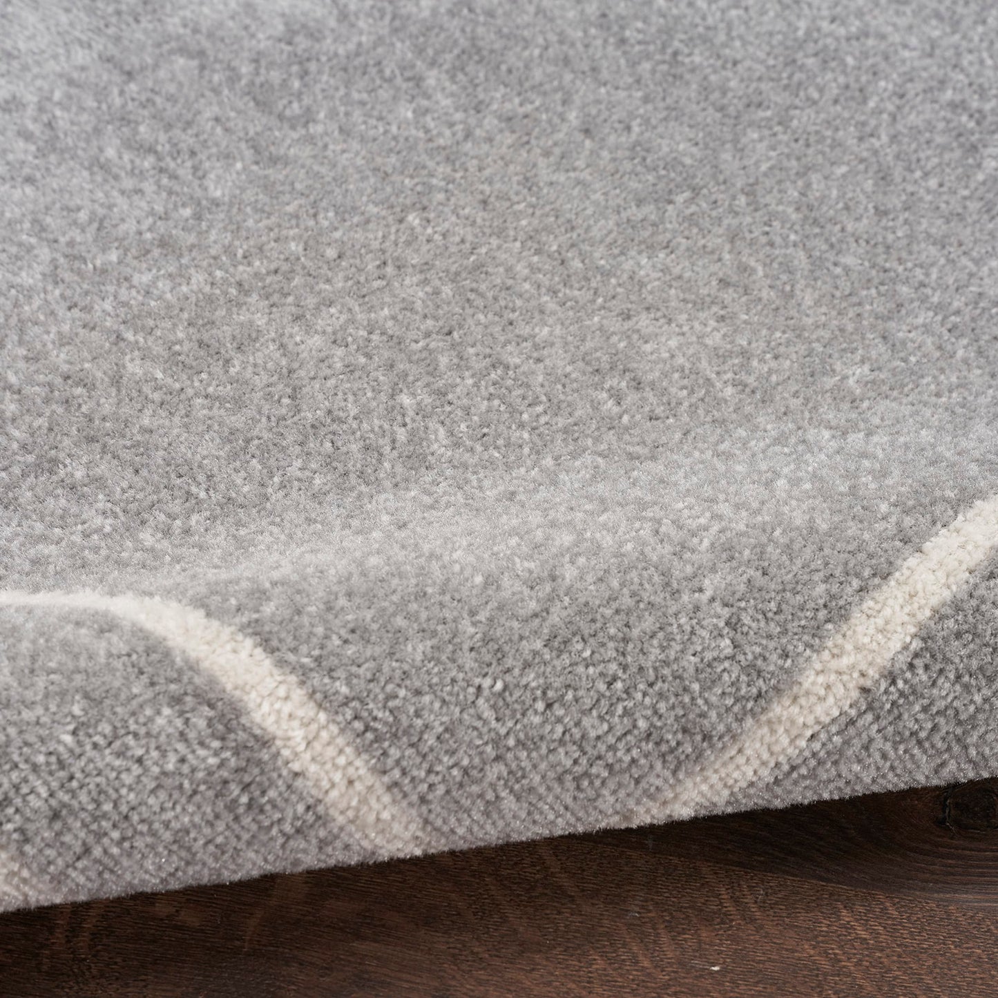 Nourison Home Nourison Essentials Grey Ivory 5' x Square Area Rug - Easy Clean, Non Shedding, Bed Room, Living Room, Dining Room, Kitchen (5' x Square)