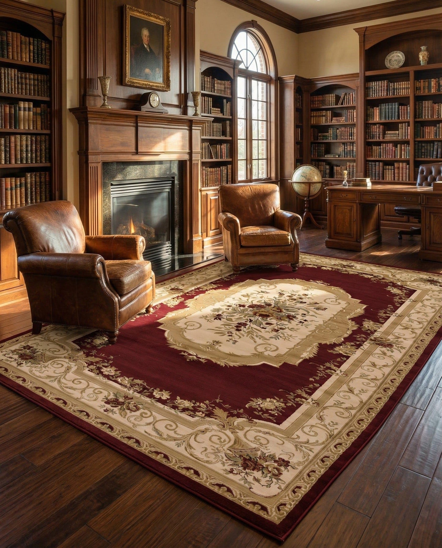Rugs.com - Chateau Rug – 10' 6 x 16' 5 Red Traditional Area Rug – Perfect for Large Living Rooms, Dining Rooms, and Open Floorplans