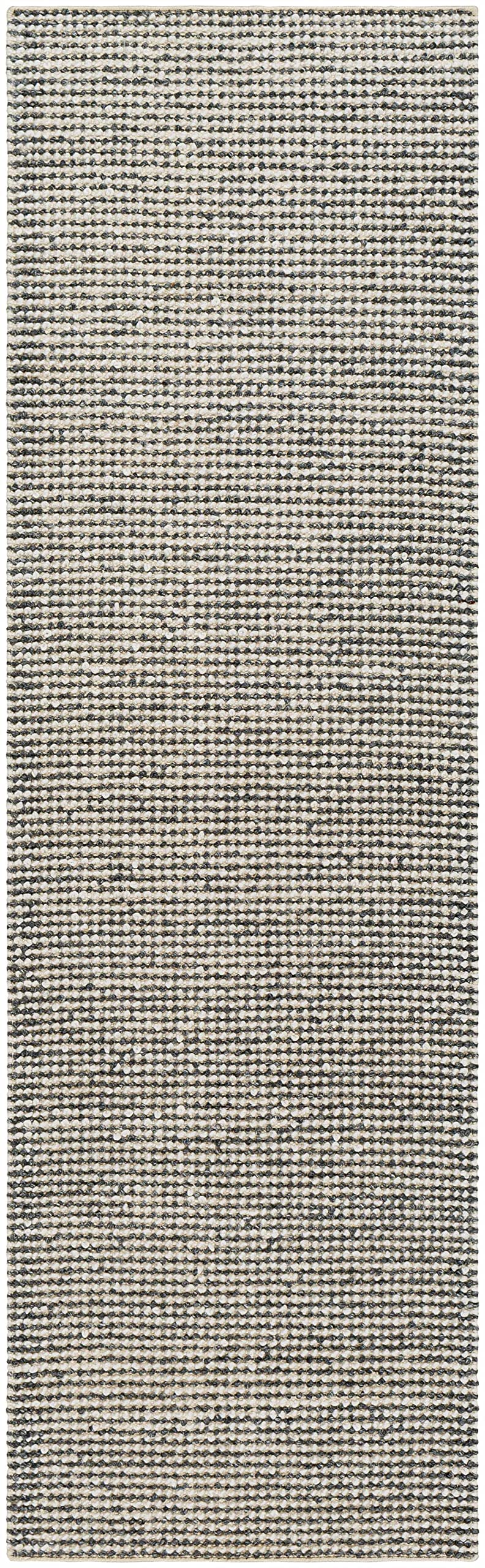 Hauteloom Piri Recycled Material Living Room, Bedroom Area Rug - Contemporary - Light Gray, Eggplant, Neutral - 5' x 7'6"