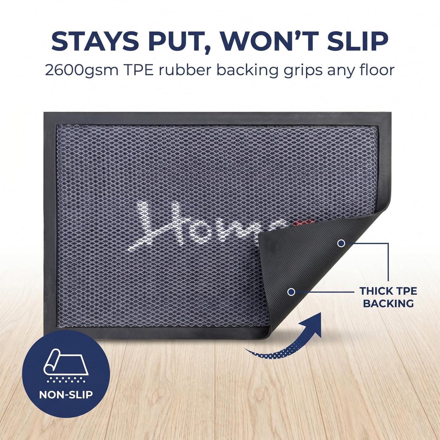 Muddy Mat® Meshy Mat™ Door Mat Heavy-Duty Quick-Dry Floor Mat, Sand & Dirt Trapper for Indoor & Outdoor, Ideal for Entrance, Mudrooms,Patios & Garages,Low-Profile,Non-Slip,Washable– Home 16"x24"x0.4"