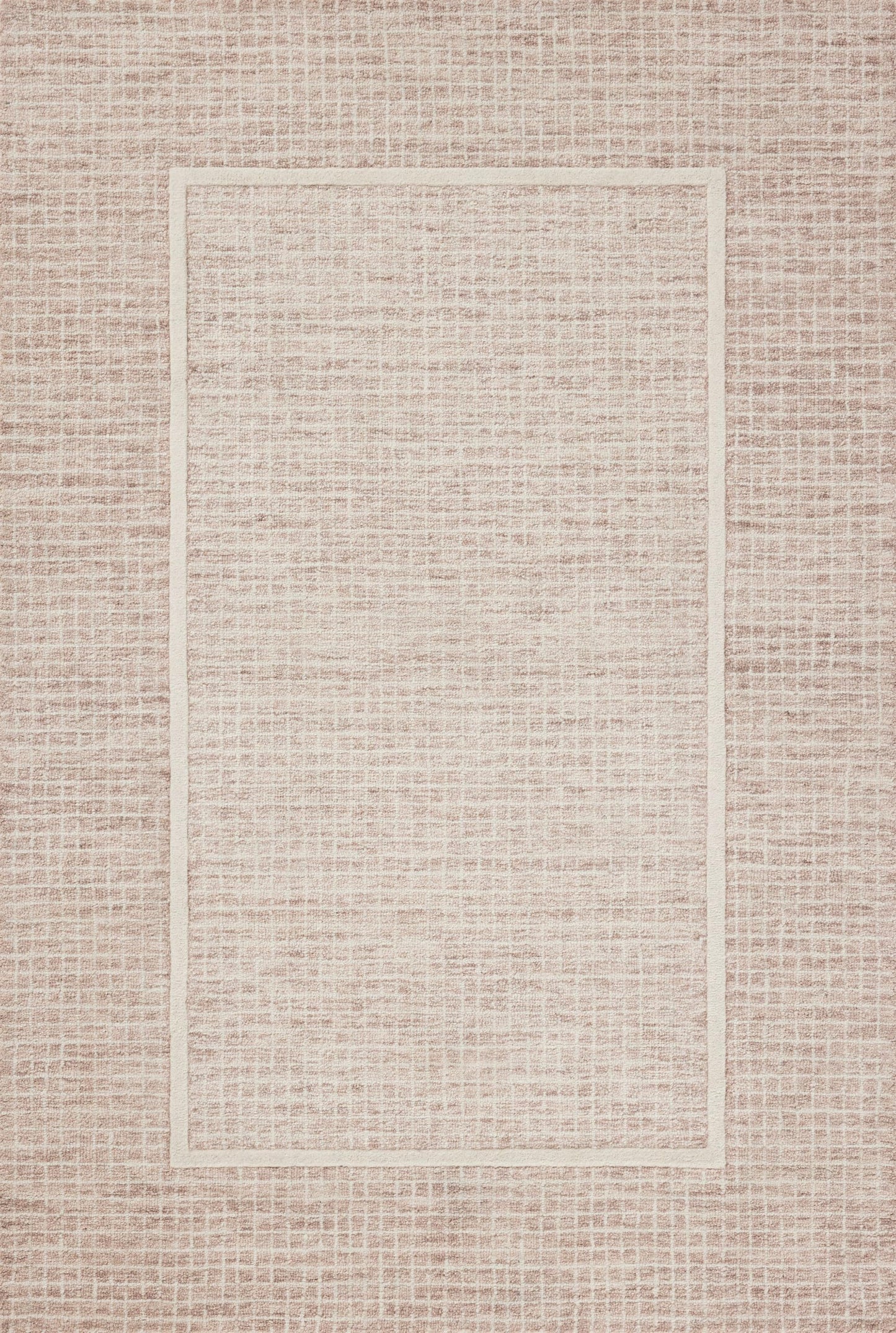 Loloi Chris Loves Julia Briggs Collection, Blush & Ivory, 9'-3" x 13' Area Rug – Minimal Gritted Design Area Rugs for Living Room Bedroom Entryway & Hallway No Shed High Traffic Home Decor Rug