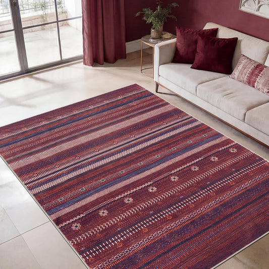 Keen Home Design 3x5 Rug - Machine Washable Entry Rug with Non-Slip Backing, Ideal for Enteryway, Kitchen, Bathroom, Laundry Room - Vintage, Easy Clean, Durable, Low Pile Rug - (3' x 5')
