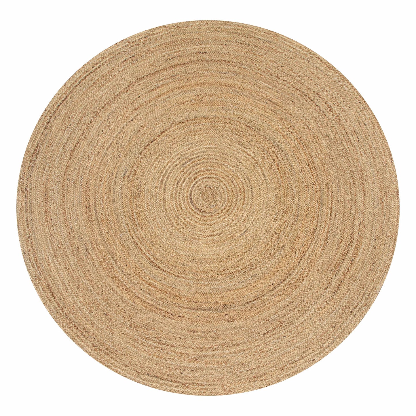 Hausattire Hand Woven Jute Braided Rug, 3’ Round – Natural, Reversible Boho Entry Area Rugs for Kitchen, Living Room I Farmhouse Decorative Floor Rug, 3 Feet Round
