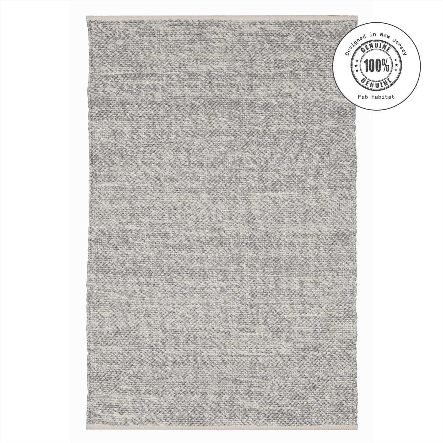 Fab Habitat Machine Washable Area Rug - Hand Woven, Stain Resistant, Pet Friendly - Premium Recycled Polyester Yarn - Solid - Kitchen, Bathroom - Biltmore - Natural - 2 x 3 ft