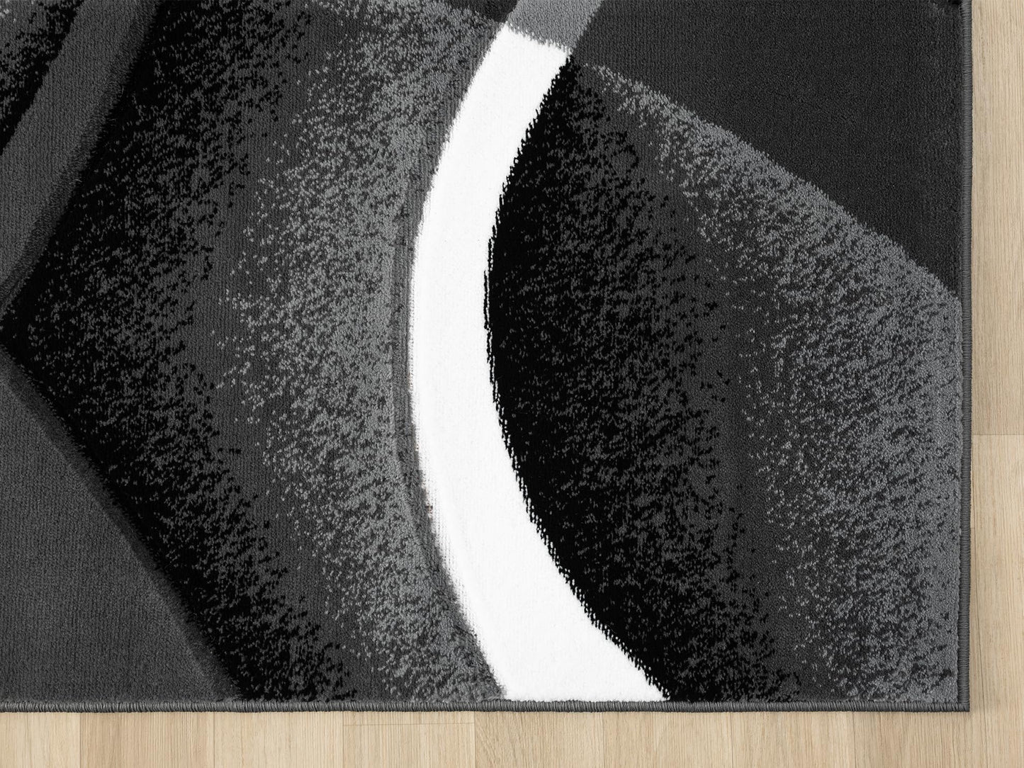 Modern Abstract Area Rug Hand Carved Contemporary Geometric Vibrant Colors Carpet for Living Room Bedroom Design PR1001 (Grey, 5' x 7')