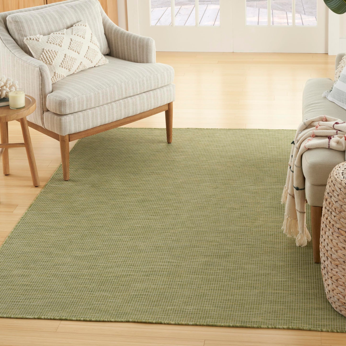 Nourison Home Positano Green 8' x 10' Area Rug - Easy Clean, Non Shedding, Bed Room, Living Room, Dining Room, Kitchen (8' x 10')