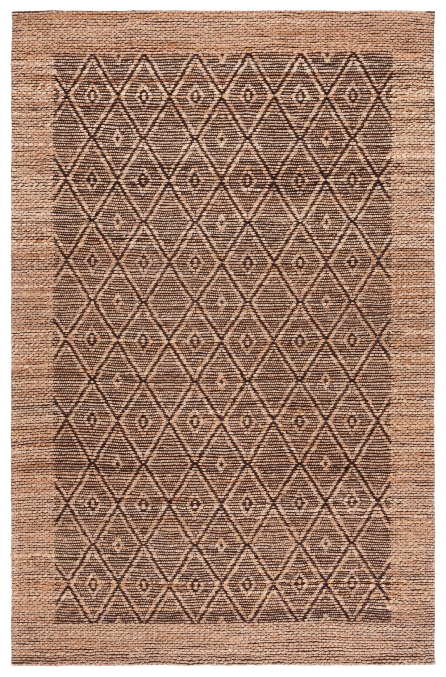 SAFAVIEH Natural Fiber Collection Accent Rug - 4' x 6', Natural & Brown, Handmade Hemp, Ideal for The Living Room, Dining, Bedroom (NF563A)