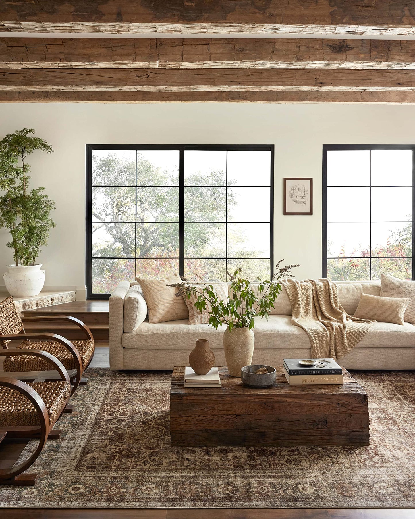 Loloi Magnolia Home by Joanna Gaines Sinclair Collection SIN-01 Rust/Lagoon 8'-6" x 11'-6", .25" Pile Height, Machine Washable, Area Rug